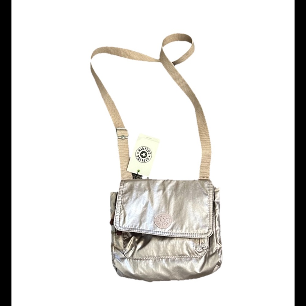 Kipling Metallic Silver Crossbody Bag